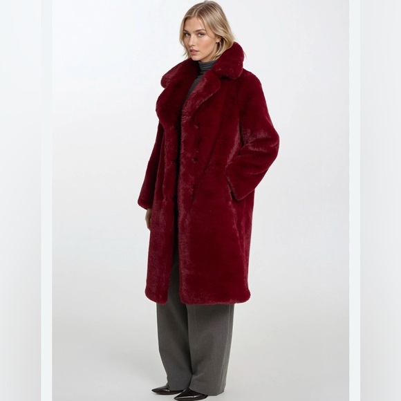 Noize Deep Red Teddy Jacket - Picture 2 of 4